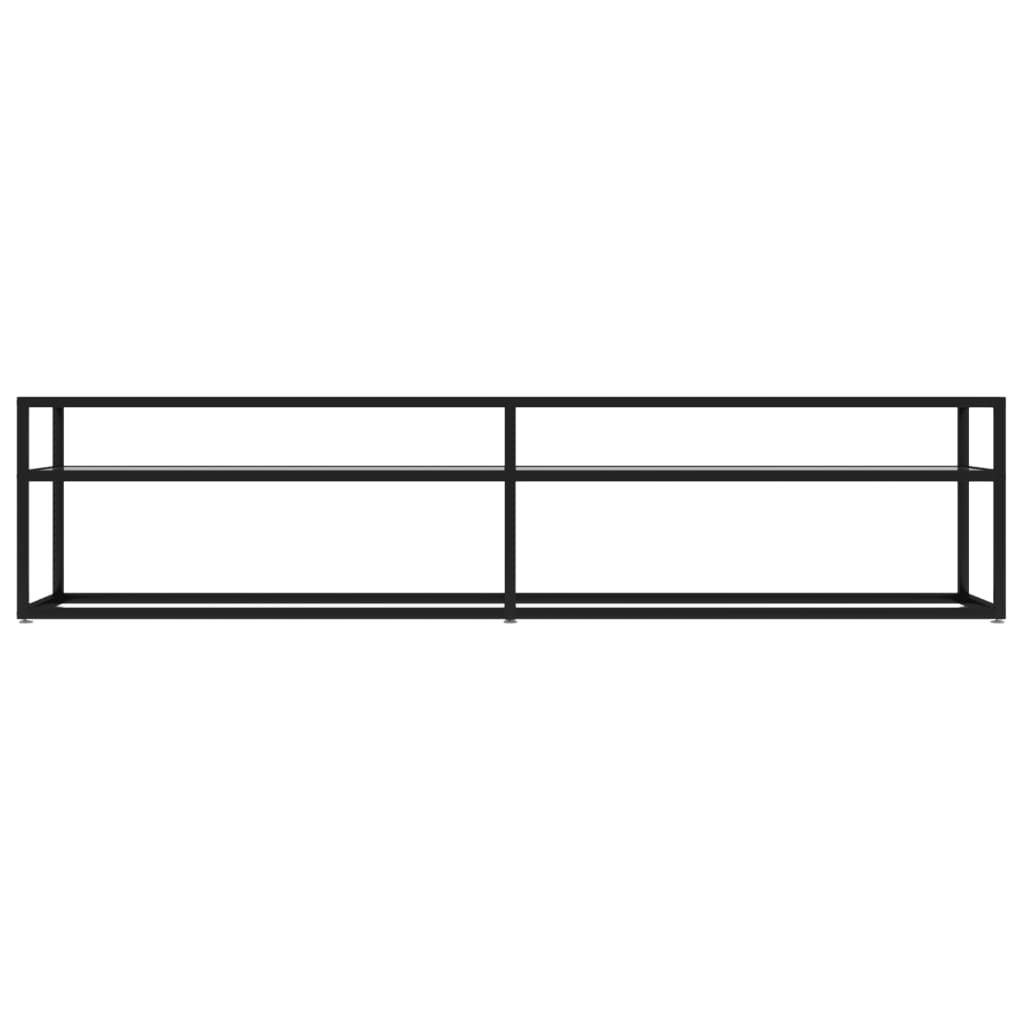 tv-bord 180x40x40,5 cm hærdet glas transparent