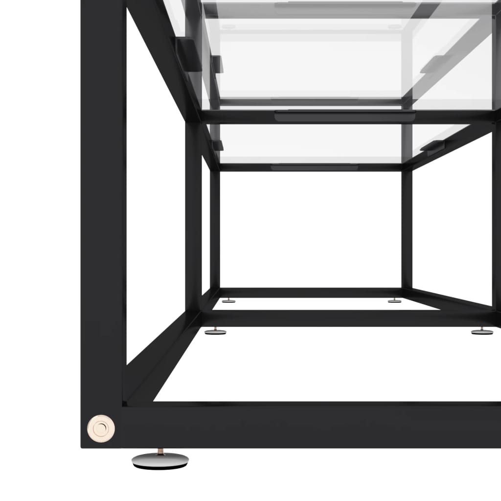 tv-bord 180x40x40,5 cm hærdet glas transparent
