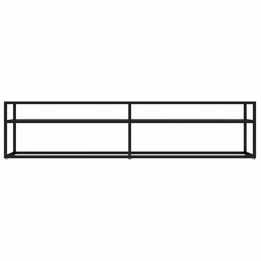 tv-bord 180x40x40,5 cm hærdet glas sort