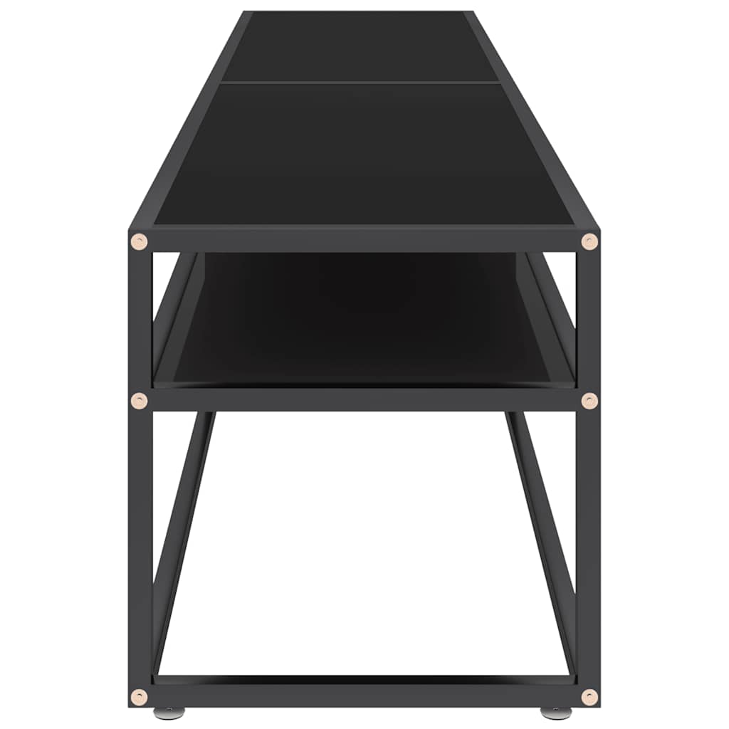 tv-bord 180x40x40,5 cm hærdet glas sort