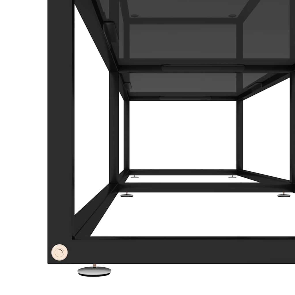 tv-bord 180x40x40,5 cm hærdet glas sort