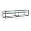 tv-bord 180x40x40,5 cm hærdet glas marmoreffekt hvid