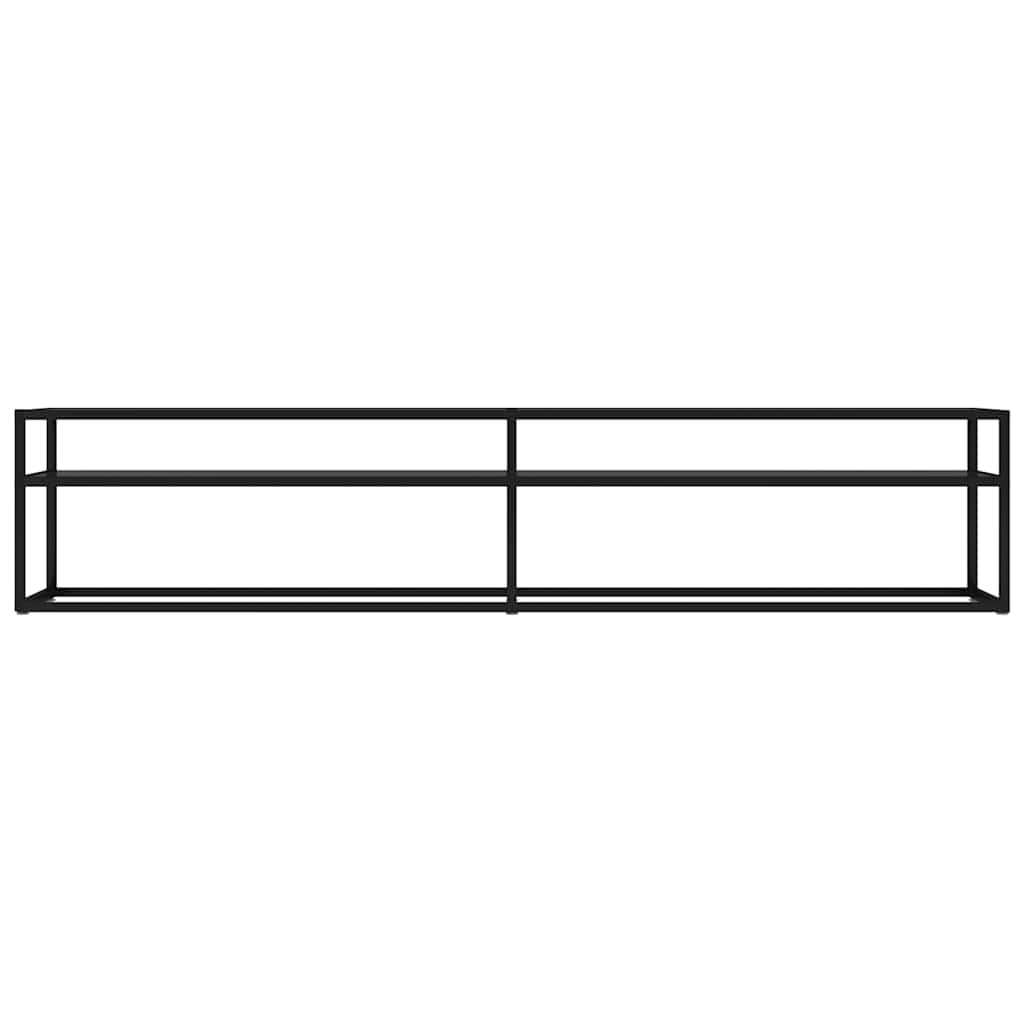 tv-bord 200x40x40,5 cm hærdet glas sort