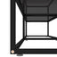 tv-bord 200x40x40,5 cm hærdet glas sort