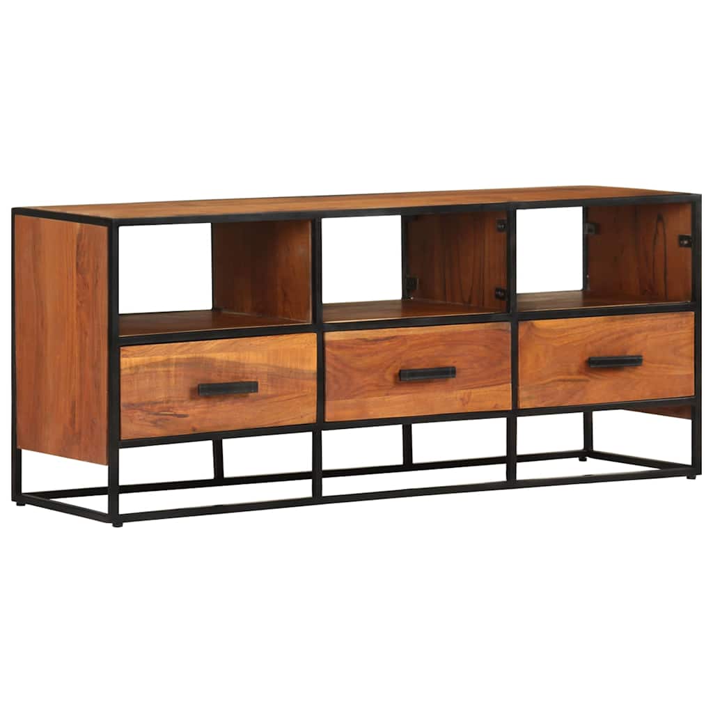 tv-skab 110x30x45 cm massivt akacietræ