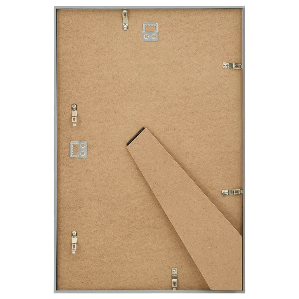 billedrammer 5 stk. til væg eller bord 70x90 cm MDF sølvfarvet