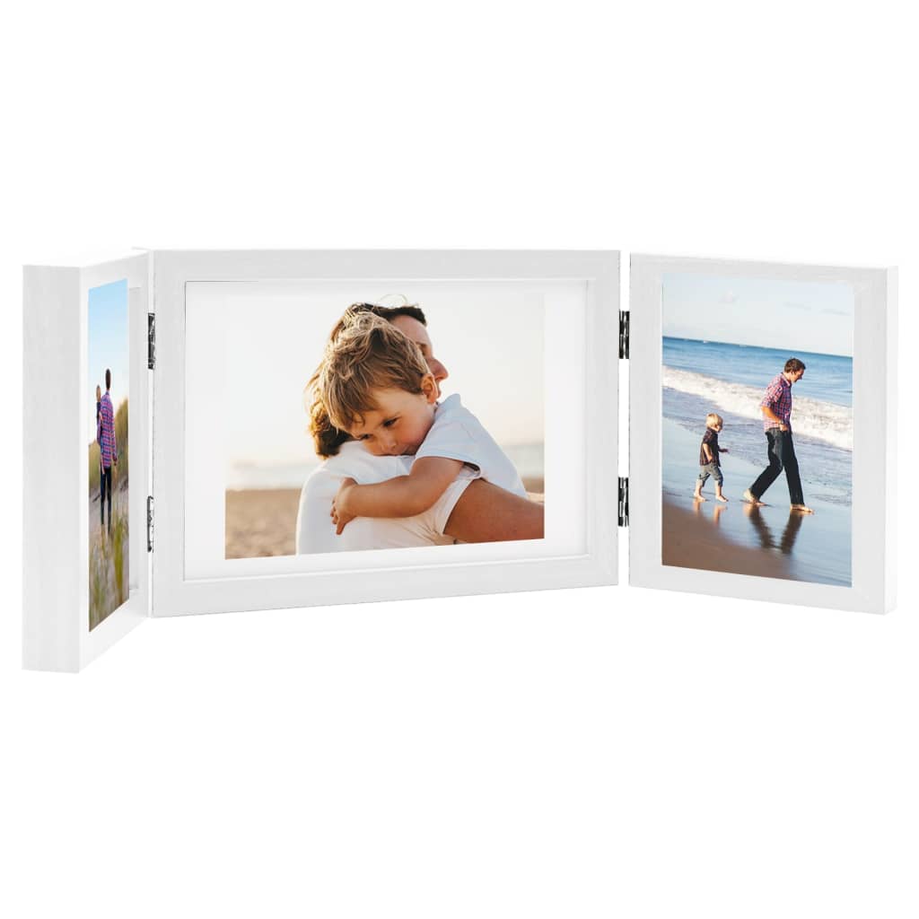 folderamme til 3 billeder 28x18 cm + 2x(13x18 cm) hvid