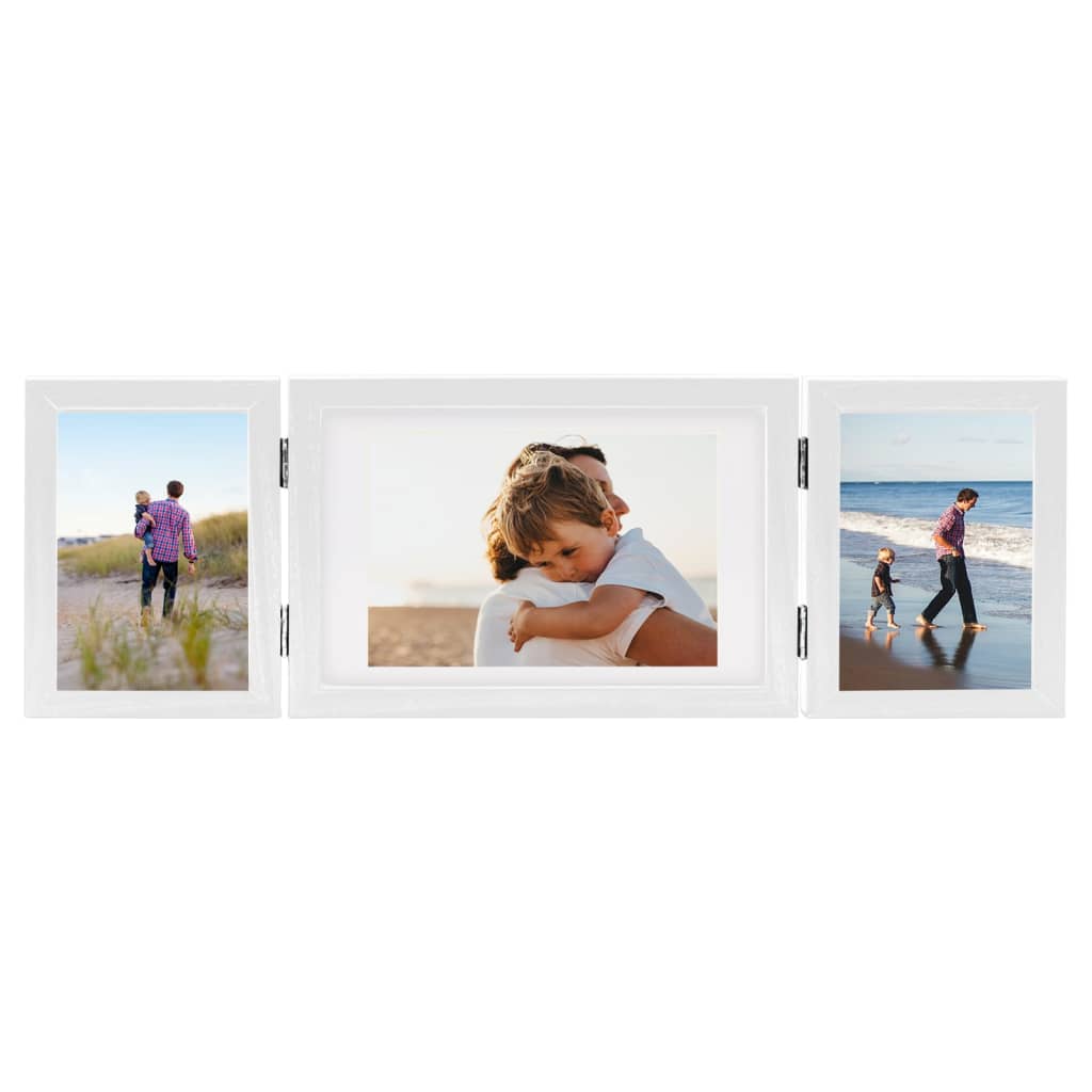 folderamme til 3 billeder 28x18 cm + 2x(13x18 cm) hvid