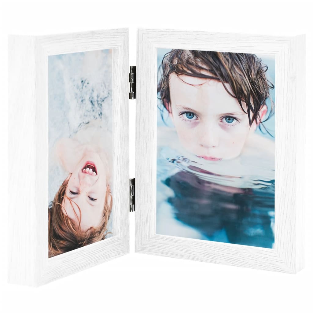 folderamme til 2 billeder 2x(13x18 cm) hvid