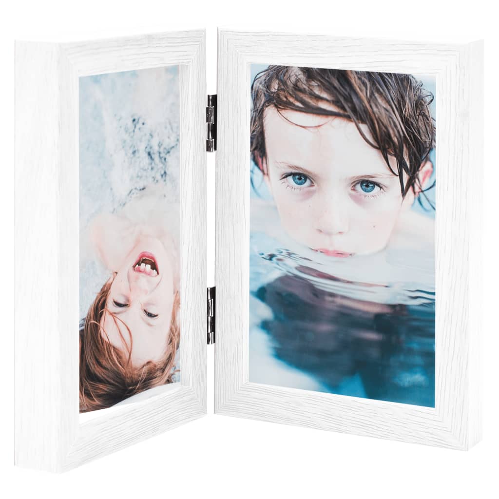 folderamme til 2 billeder 2x(21x29,7 cm) hvid