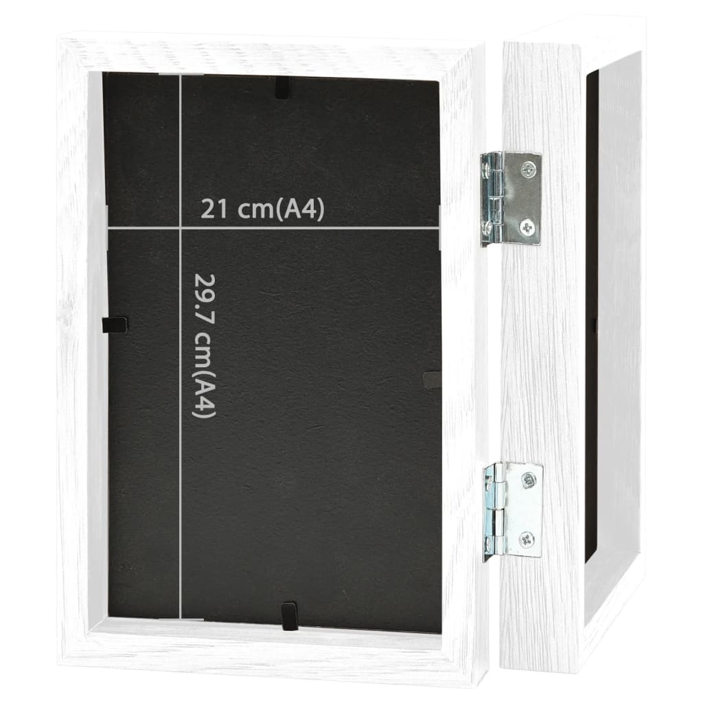 folderamme til 2 billeder 2x(21x29,7 cm) hvid