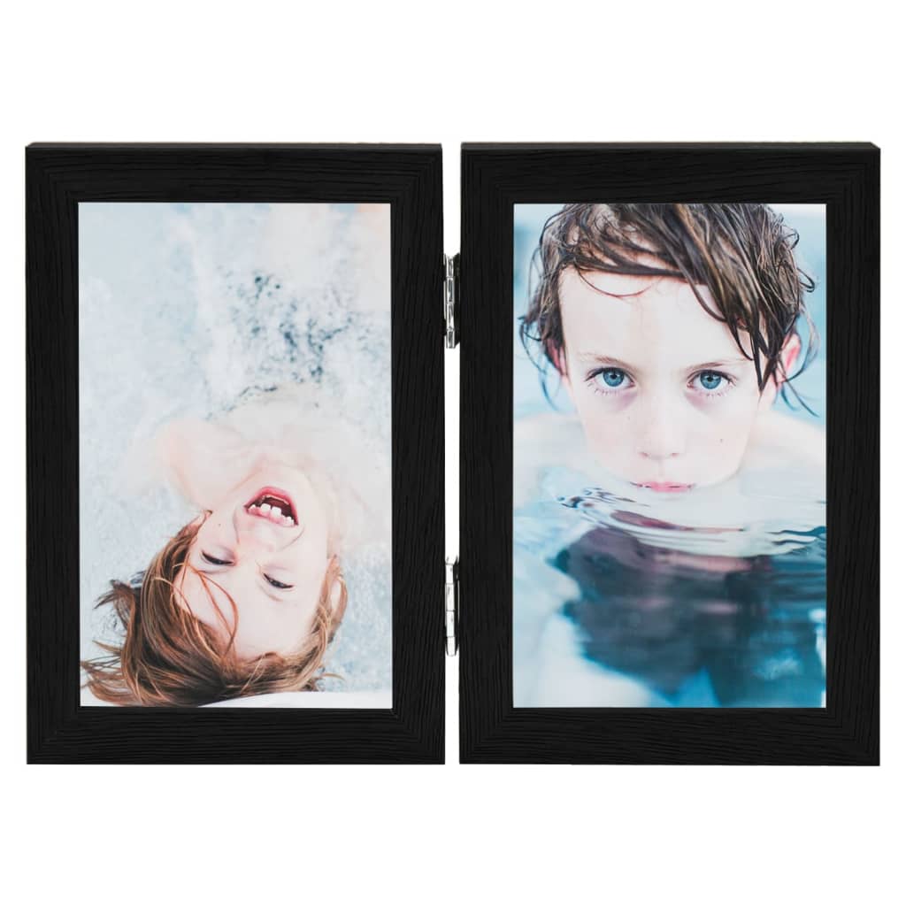 folderamme til 2 billeder 2x(21x29,7 cm) sort
