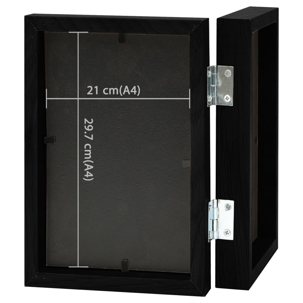 folderamme til 2 billeder 2x(21x29,7 cm) sort