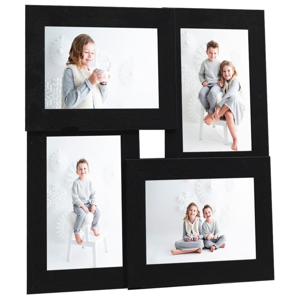 billedramme til 4x(10x15 cm) billeder MDF sort