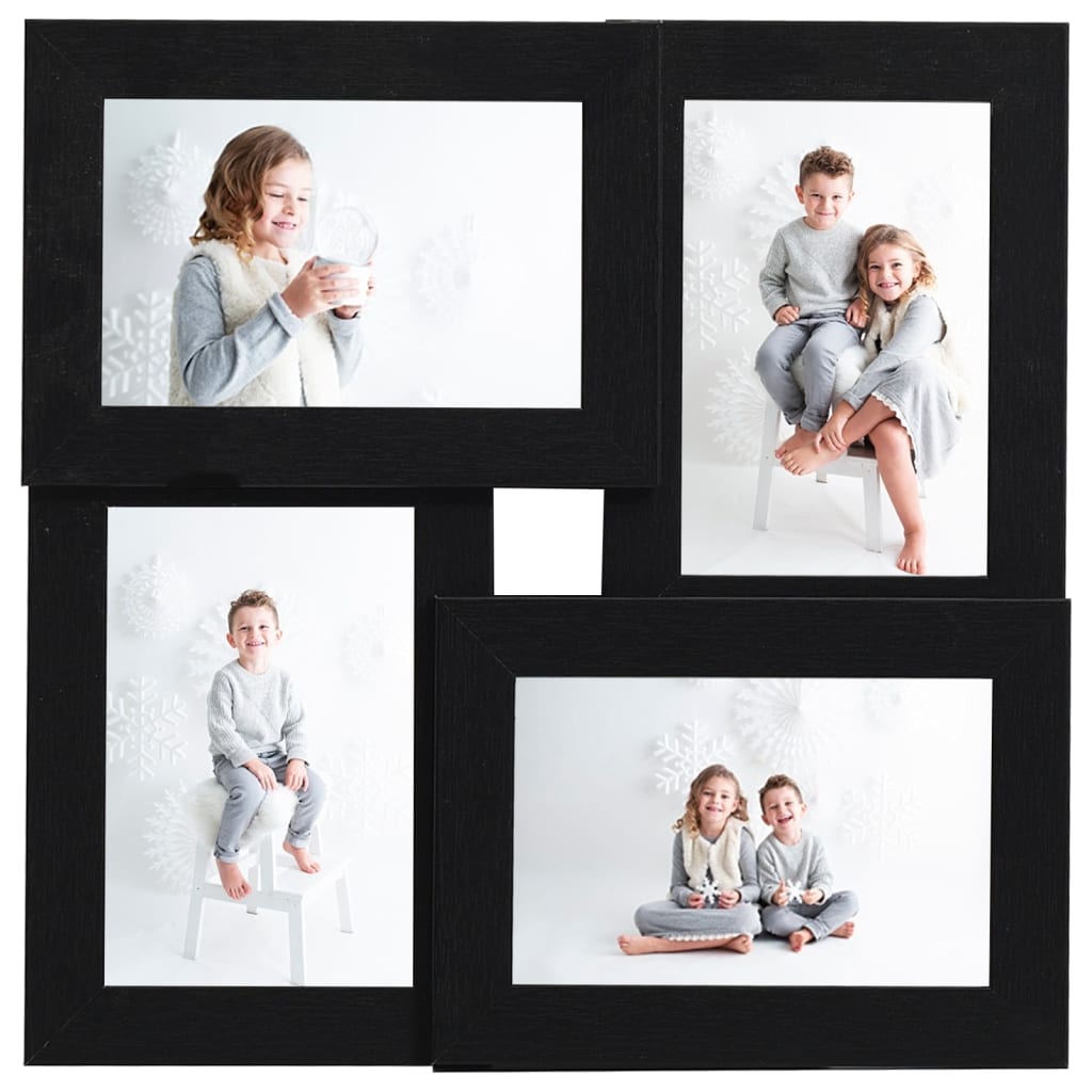 billedramme til 4x(10x15 cm) billeder MDF sort