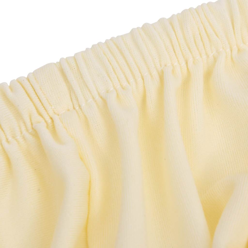 elastisk 4-personers sofabetræk polyesterjersey cremefarvet