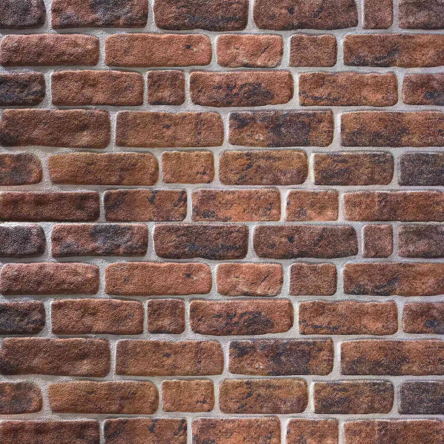 Vægpaneler 10 stk. 100 x 50 cm Brun Mursten EPS Skum