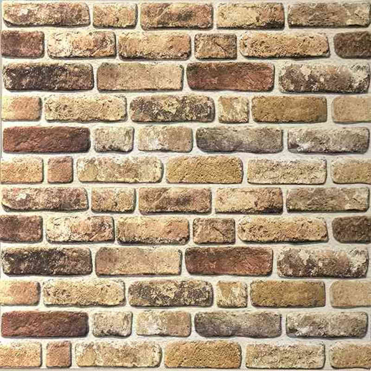 Vægpaneler 10 stk. 100 x 50 cm Mørk Sand EPS Skum