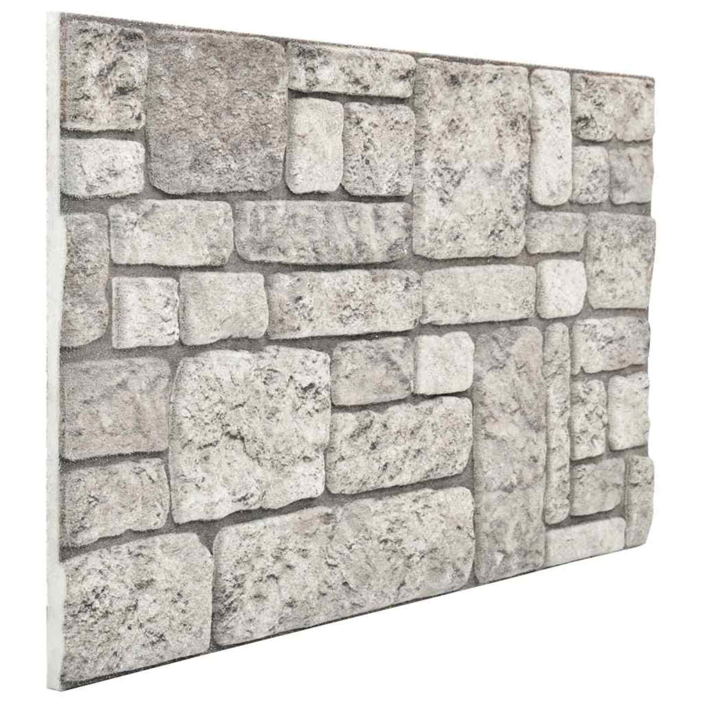 Vægpaneler 10 stk. 100 x 50 cm Grå EPS Skum