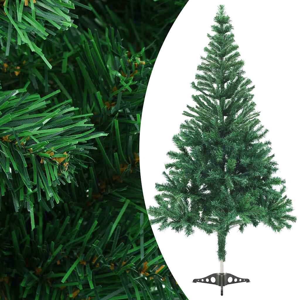 kunstigt juletræ med lys og kuglesæt 120 cm 230 grene