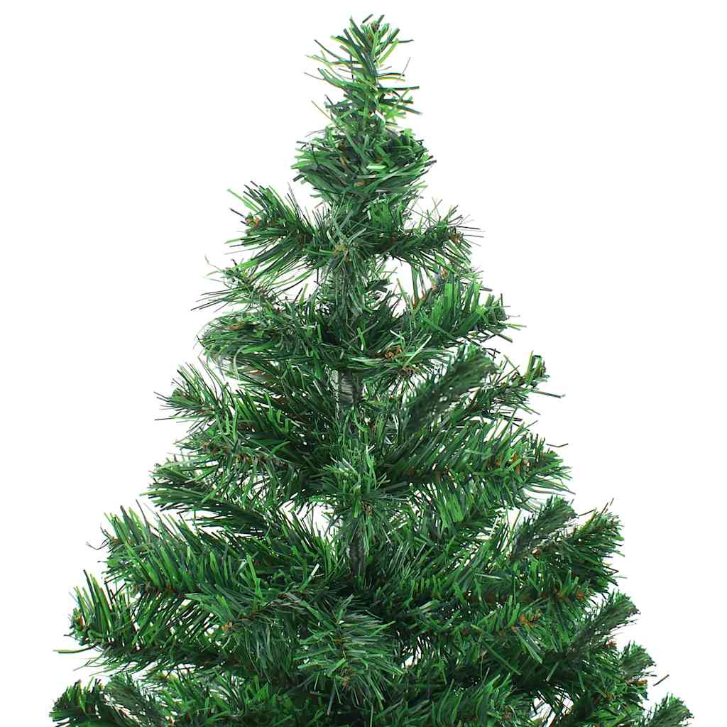 kunstigt juletræ med lys og kuglesæt 120 cm 230 grene