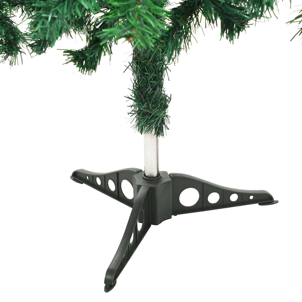 kunstigt juletræ med lys og kuglesæt 120 cm 230 grene
