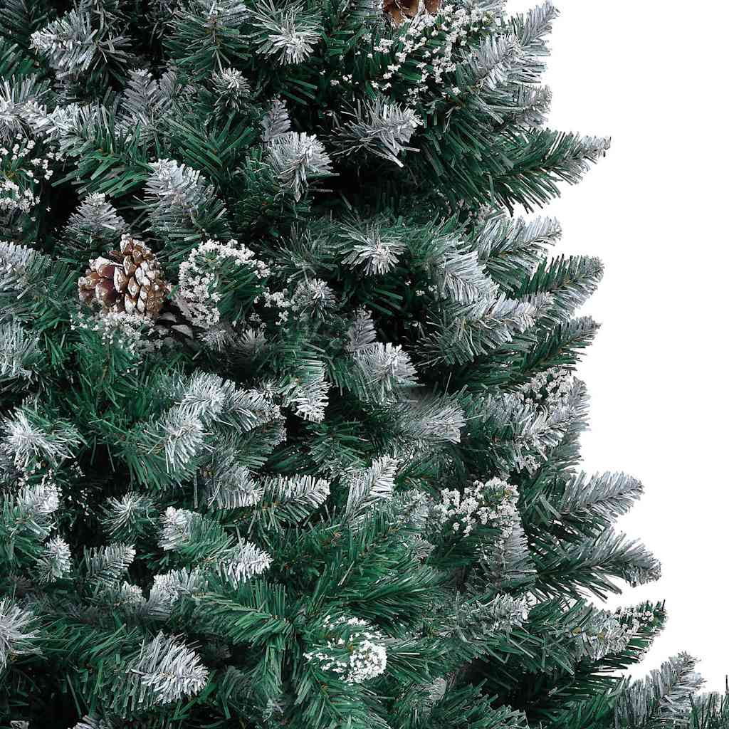 kunstigt juletræ med LED og kuglesæt og fyrrekogler 150 cm