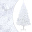 kunstigt juletræ med lys og kuglesæt 120 cm PVC hvid