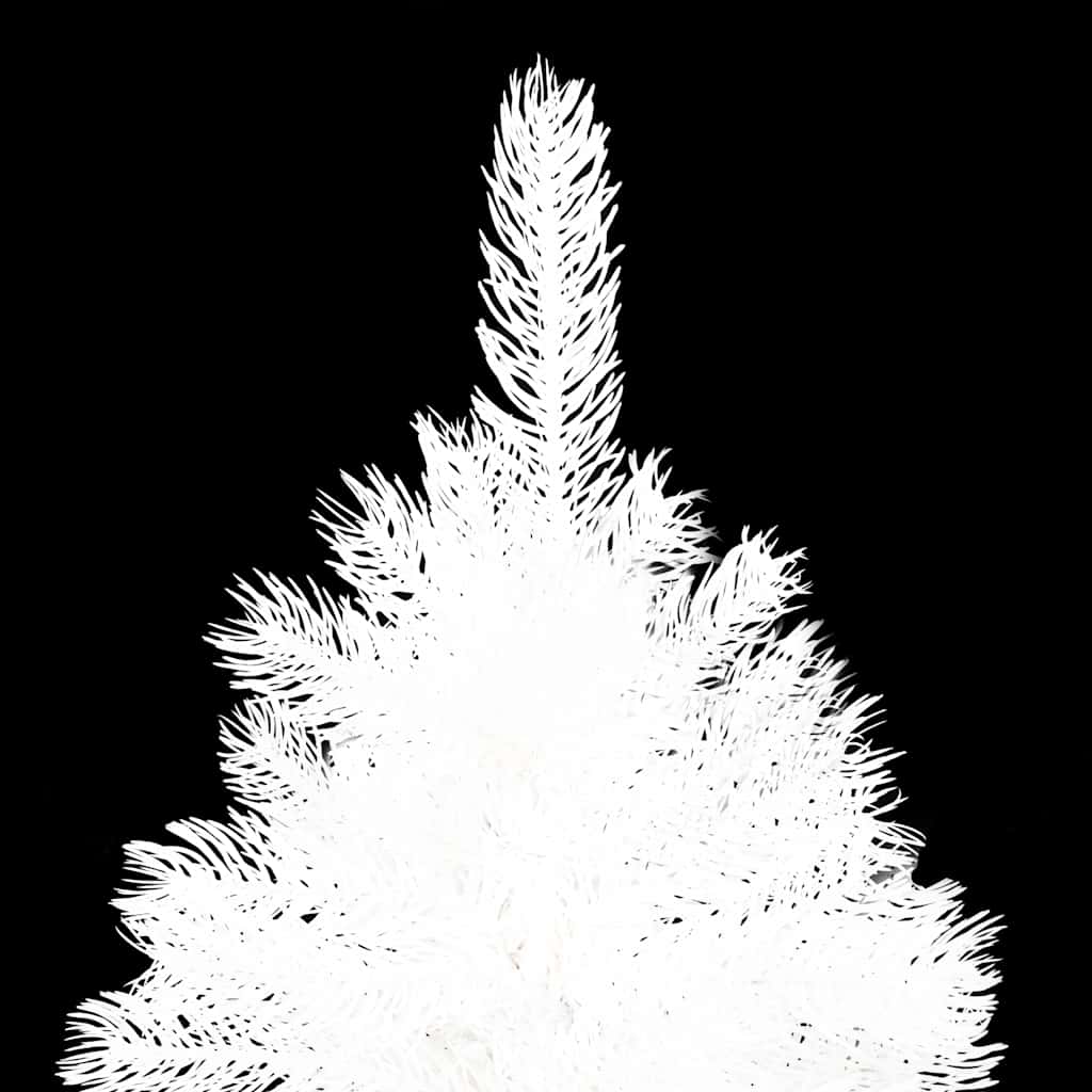 kunstigt juletræ med lys og kuglesæt 150 cm hvid