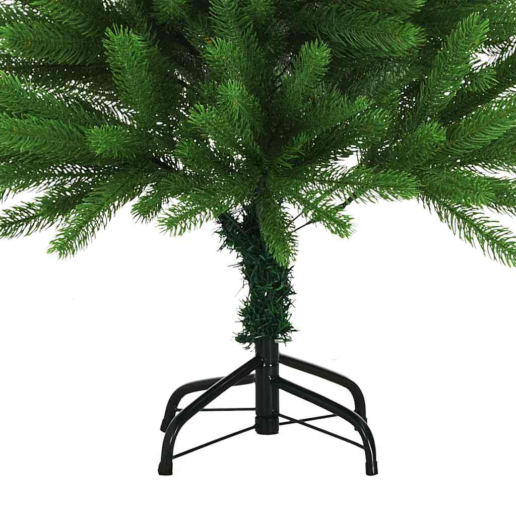 kunstigt juletræ med lys og kuglesæt 120 cm grøn