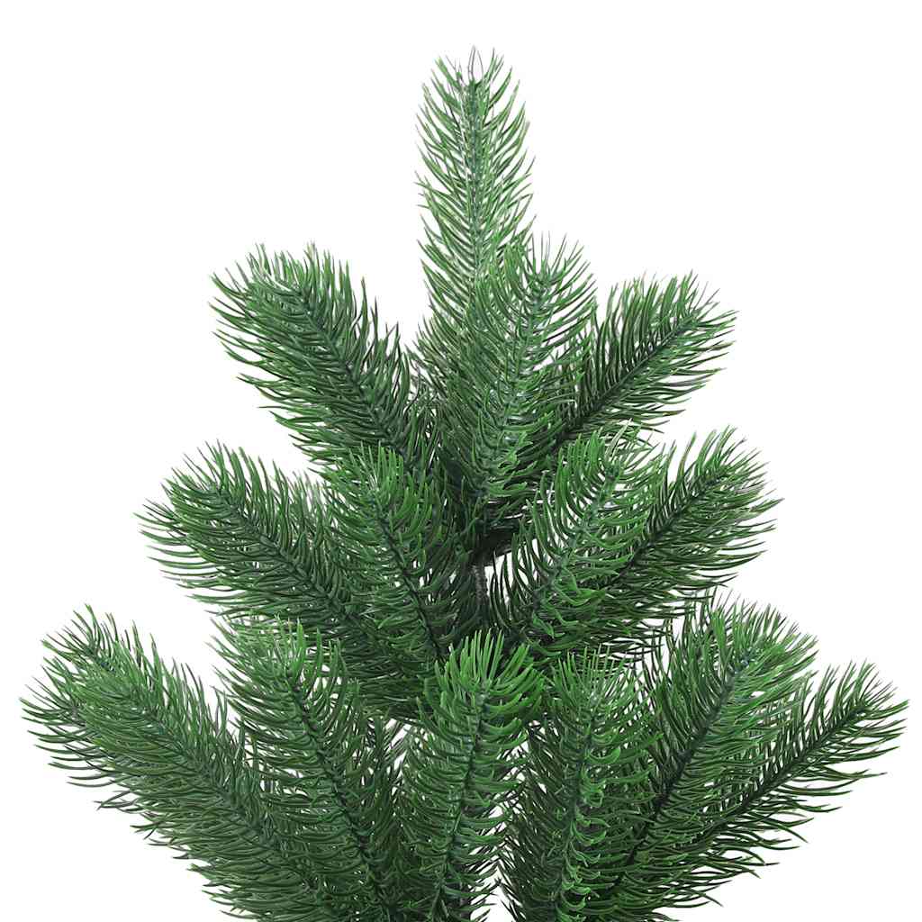 kunstigt juletræ nordmannsgran LED og kuglesæt 150 cm grøn