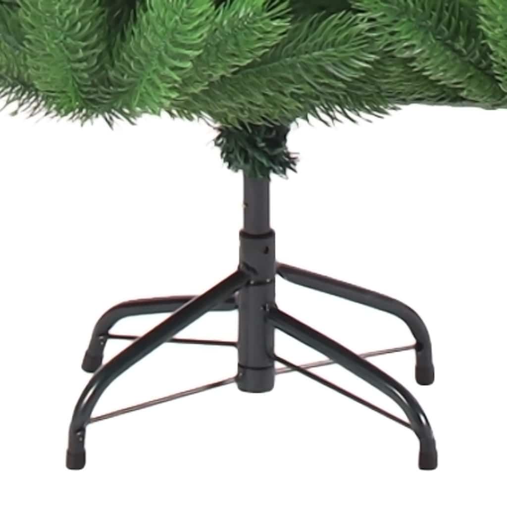 kunstigt juletræ nordmannsgran LED og kuglesæt 150 cm grøn