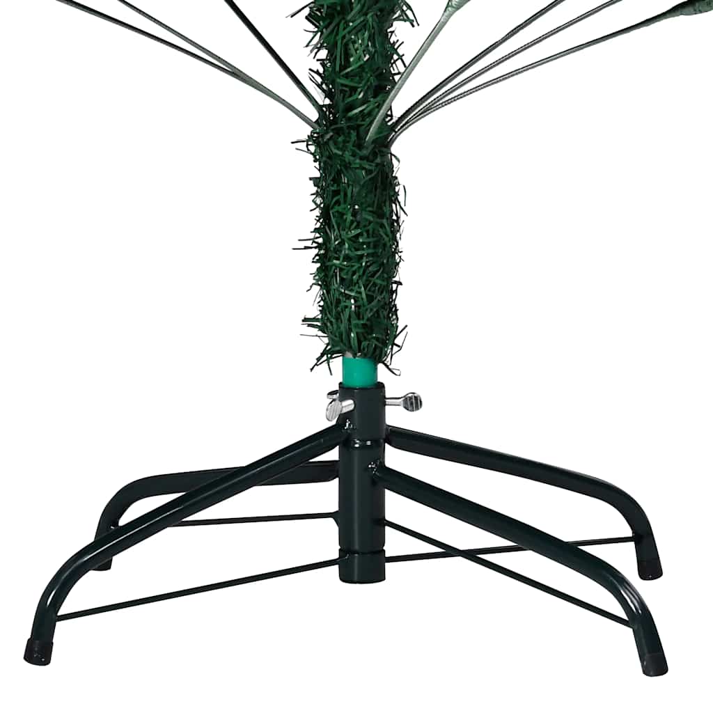 kunstigt juletræ med lys og kuglesæt 240 cm grøn
