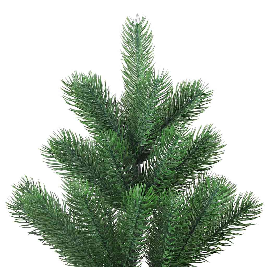 kunstigt juletræ nordmannsgran LED og kuglesæt 210 cm grøn