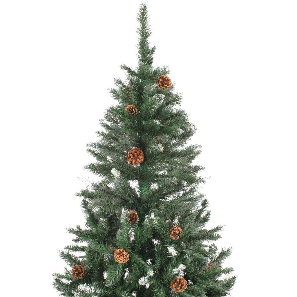 kunstigt juletræ med lys 210 cm