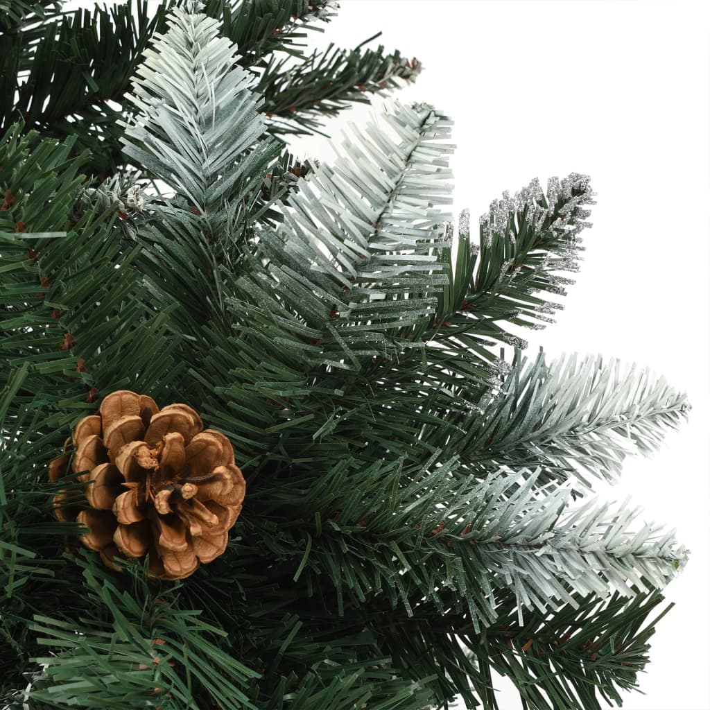 kunstigt juletræ med lys 210 cm