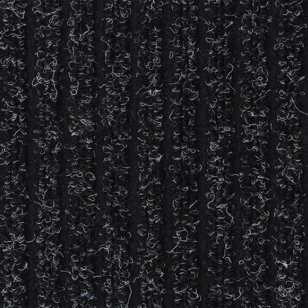 dørmåtte 80x120 cm stribet antracitgrå