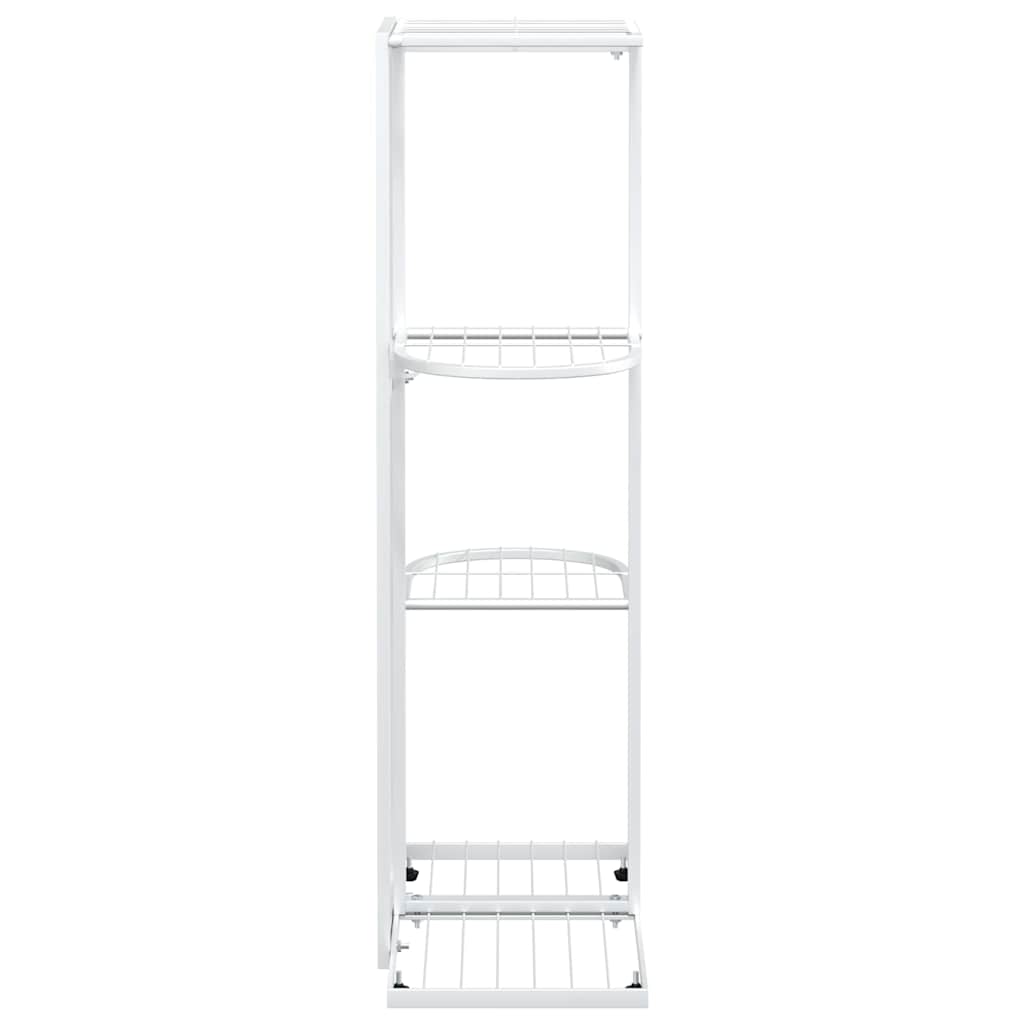 blomsterstativ i 4 niveauer 43x22x76 cm metal hvid