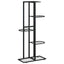 blomsterstativ i 5 niveauer 43x22x98 cm metal sort