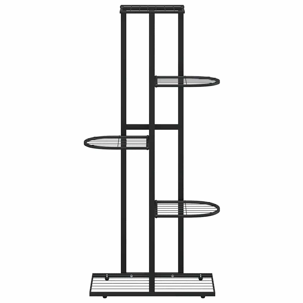 blomsterstativ i 5 niveauer 43x22x98 cm metal sort