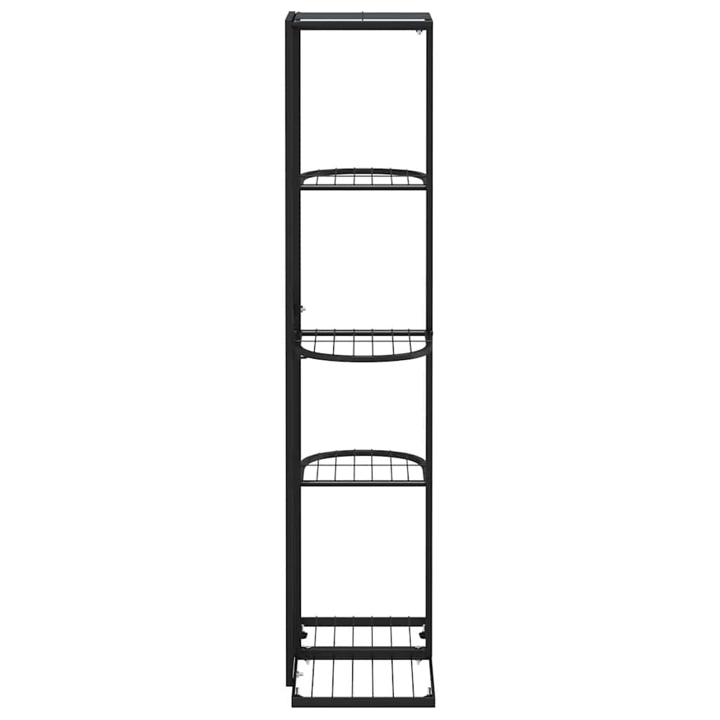 blomsterstativ i 5 niveauer 43x22x98 cm metal sort