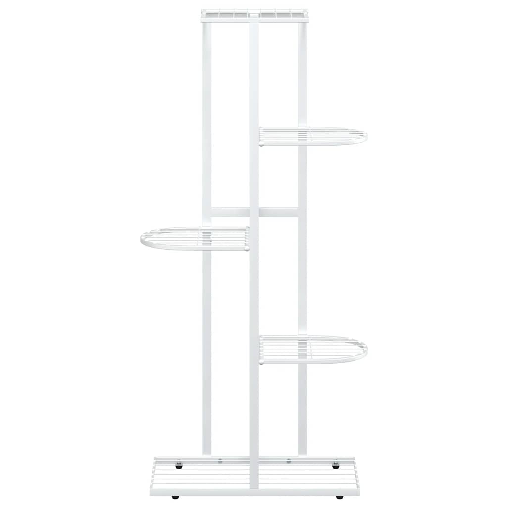 blomsterstativ i 5 niveauer 43x22x98 cm metal hvid