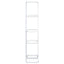 blomsterstativ i 5 niveauer 43x22x98 cm metal hvid