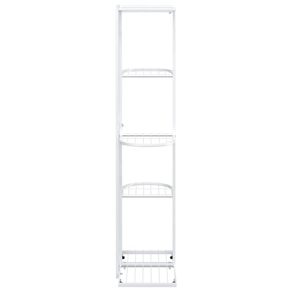 blomsterstativ i 5 niveauer 43x22x98 cm metal hvid