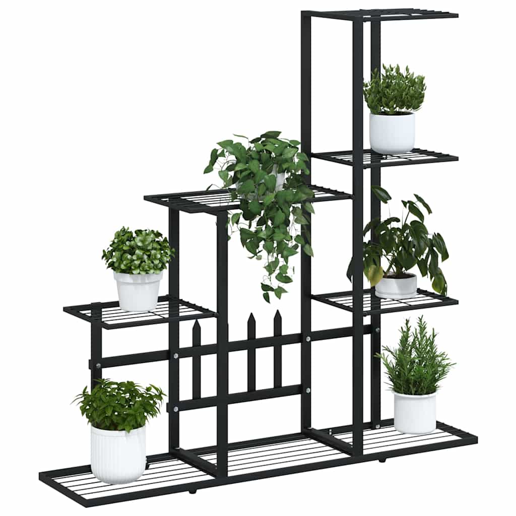 blomsterstativ 94,5x25x88 cm metal sort