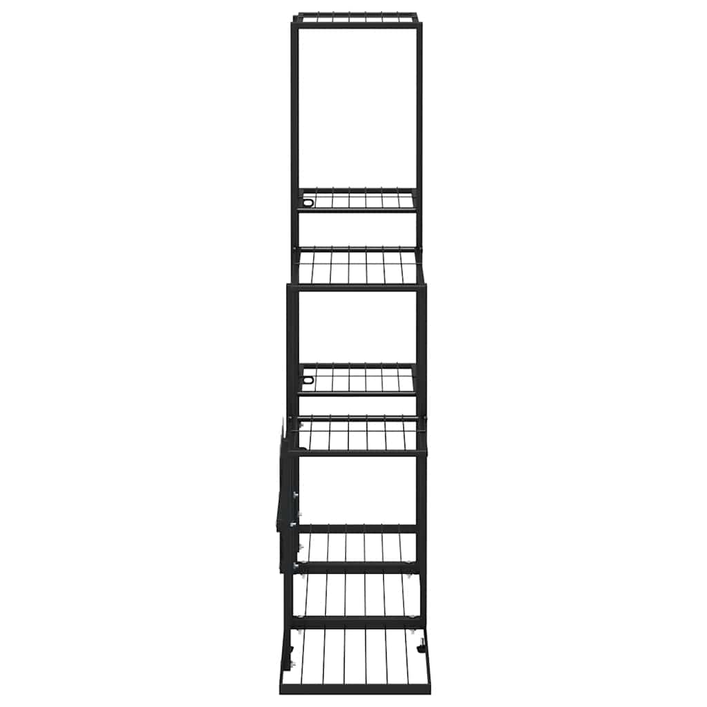 blomsterstativ 94,5x25x88 cm metal sort