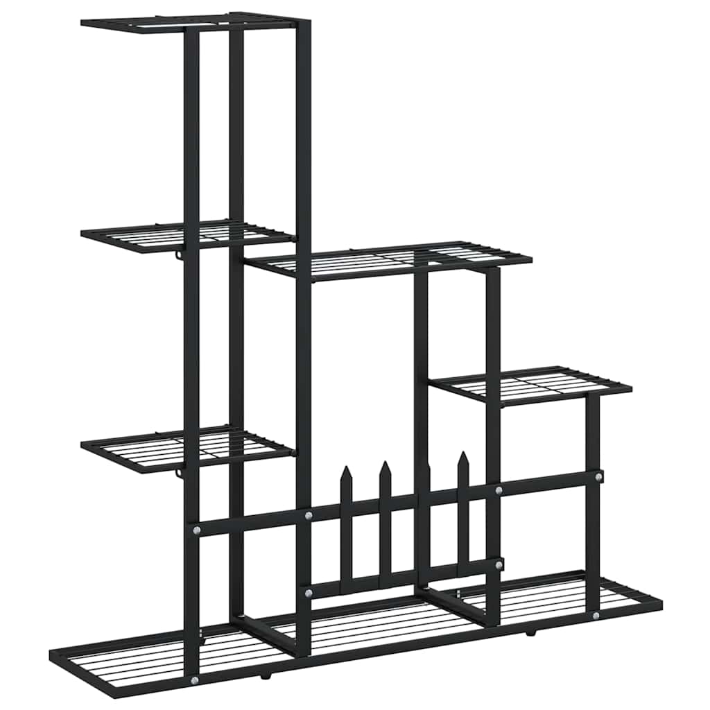 blomsterstativ 94,5x25x88 cm metal sort