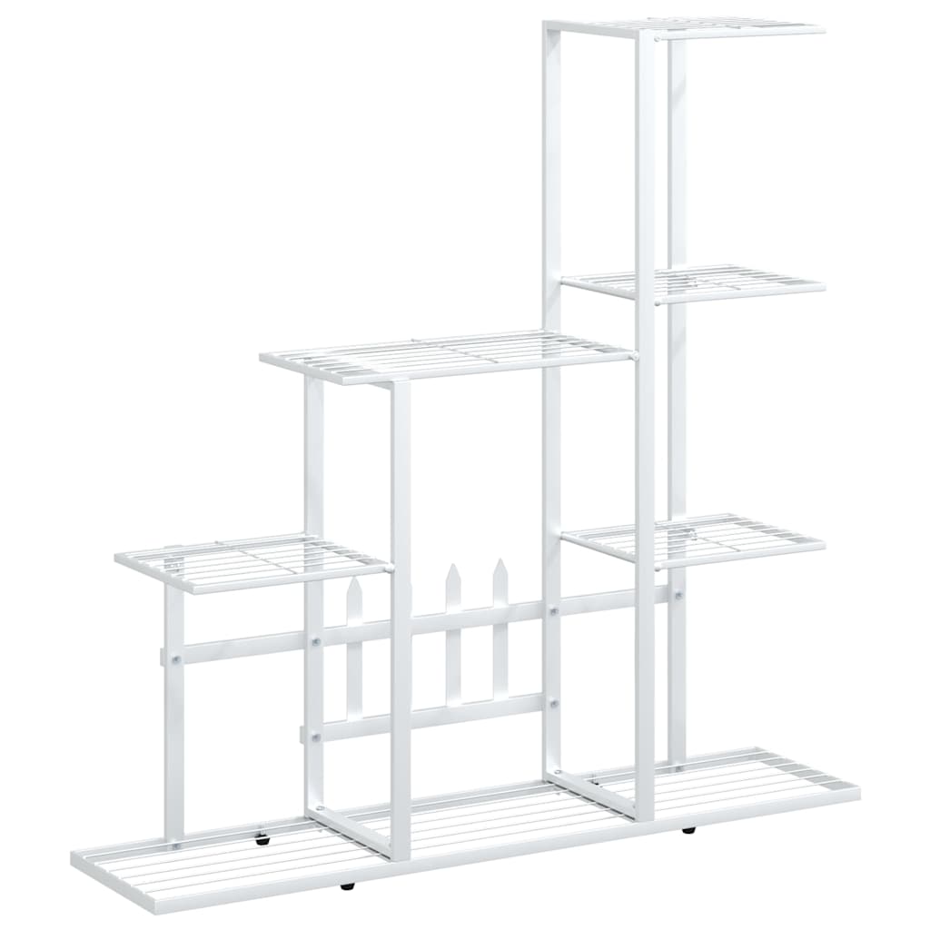 blomsterstativ 94,5x25x88 cm metal hvid