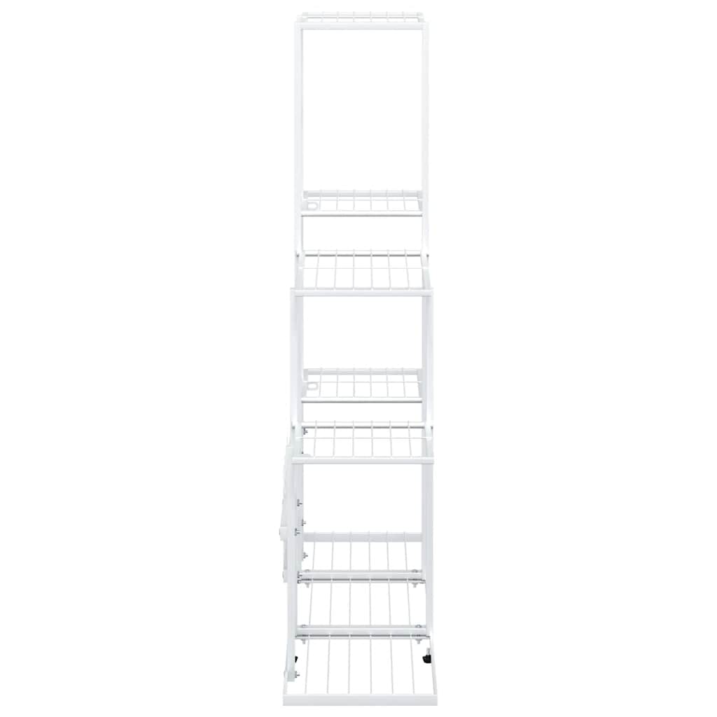 blomsterstativ 94,5x25x88 cm metal hvid