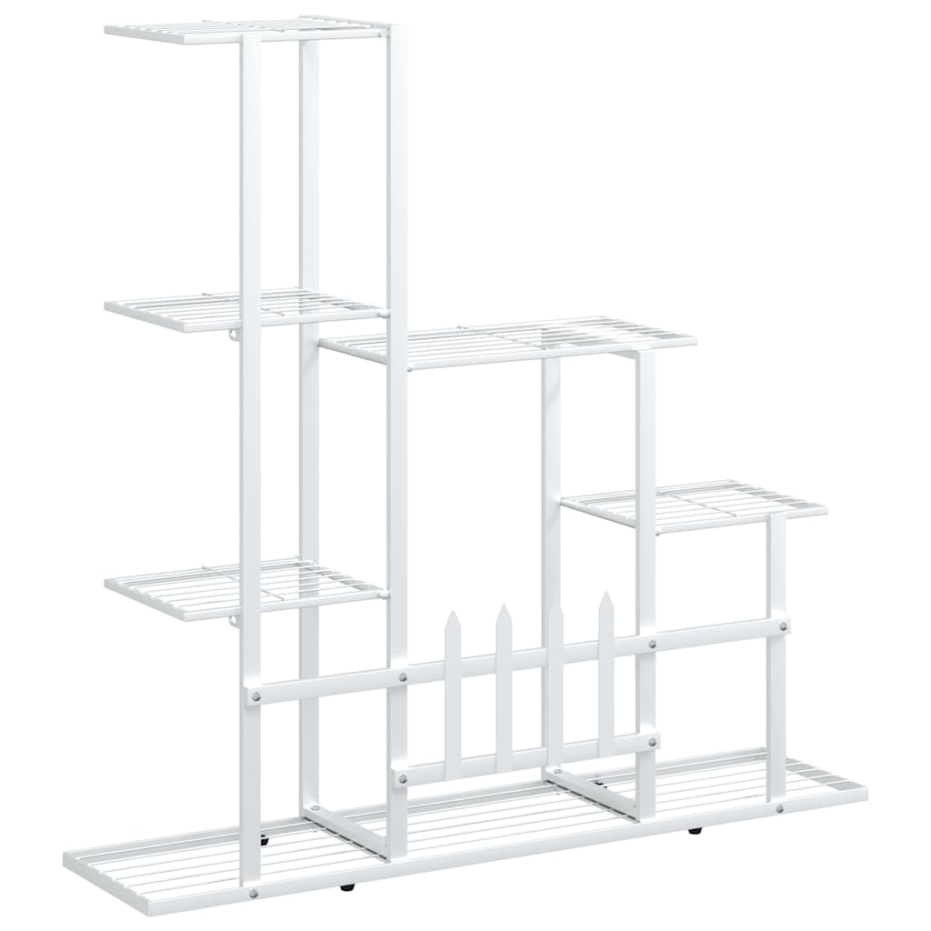 blomsterstativ 94,5x25x88 cm metal hvid